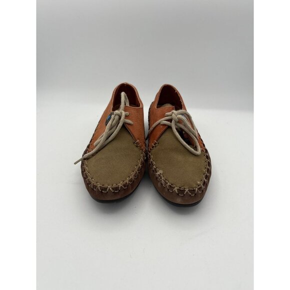 Vintage Hush Puppies Womens 5M Casual Two-Tone Leather Moccasins - Picture 2 of 7